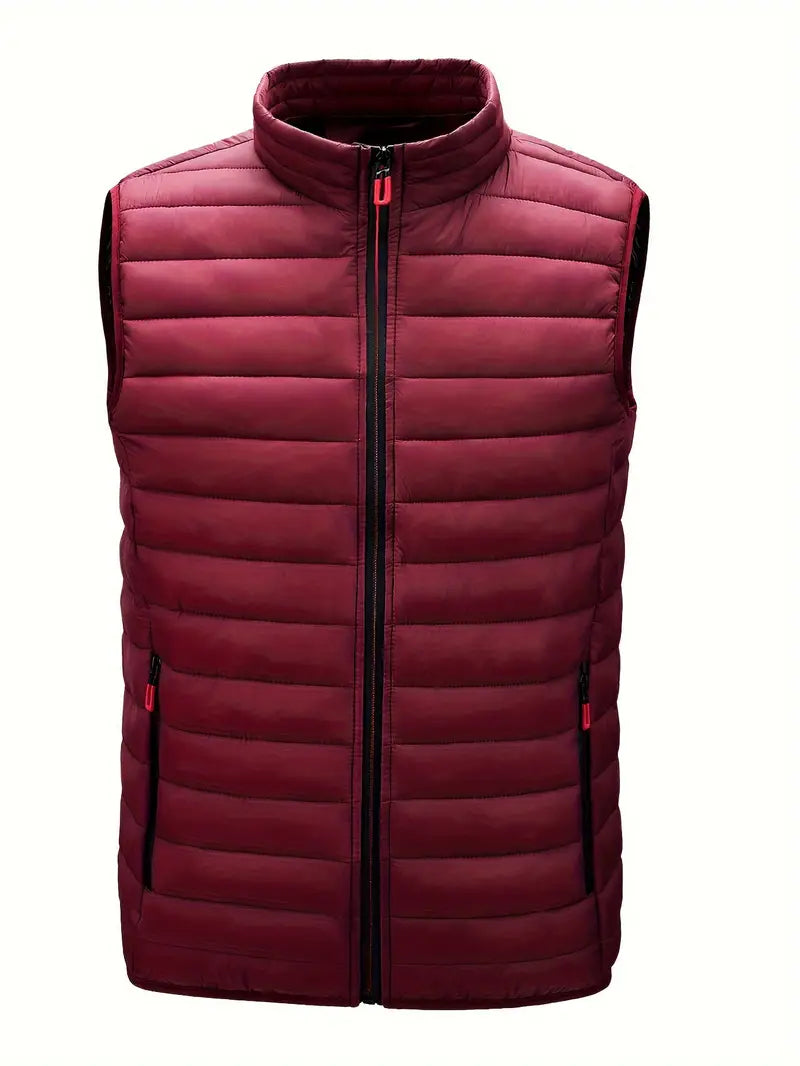 Herren Leichter Bodywarmer Steppweste Stehkragen