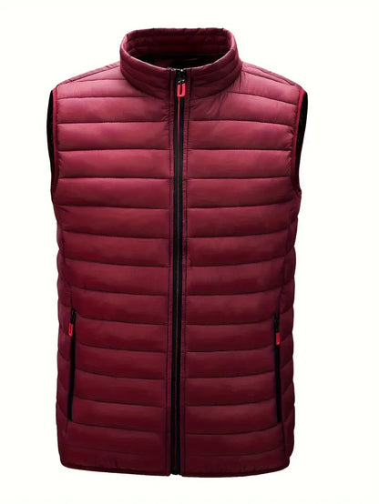 Herren Leichter Bodywarmer Steppweste Stehkragen