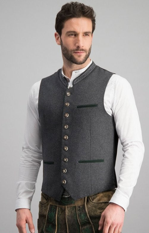 Herren Weste Grau Klassisch Elegant - Norvielle