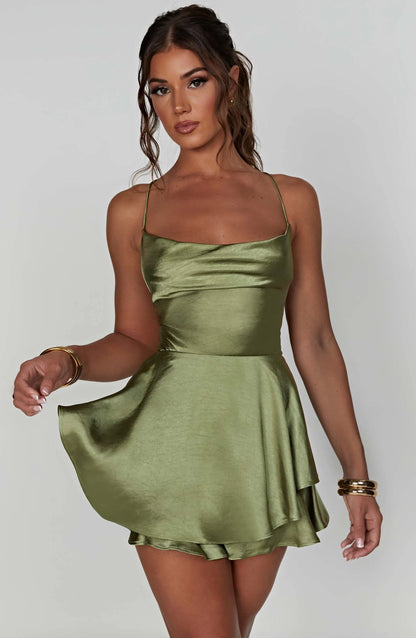Emilia | Satin Mini Dress Zendoo.de