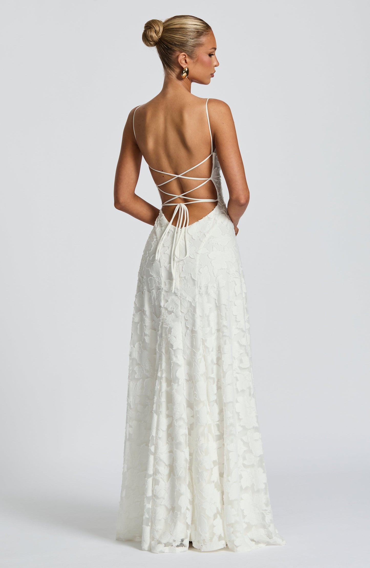Damen Maxikleid Blumenmuster Rückenausschnitt Sommerkleid