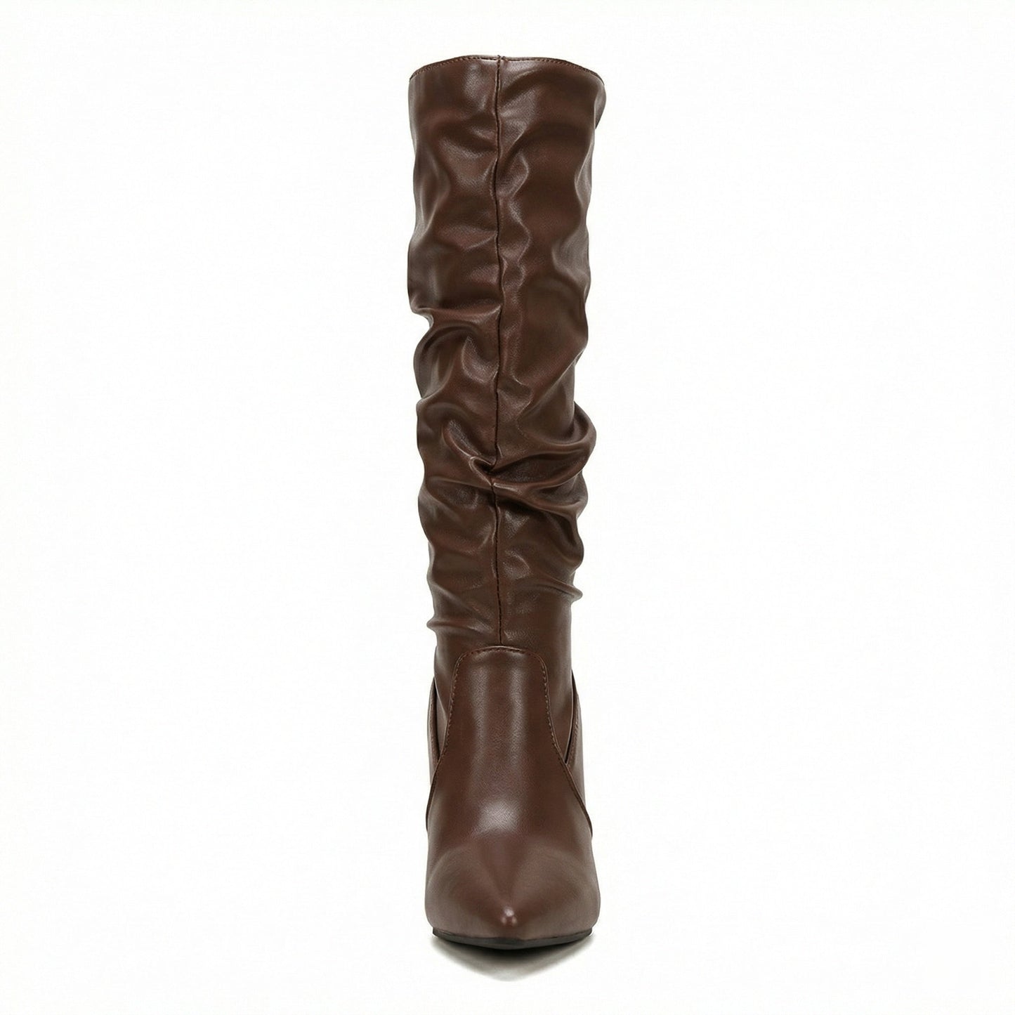 Damen High Heels Stiefel Gerafft