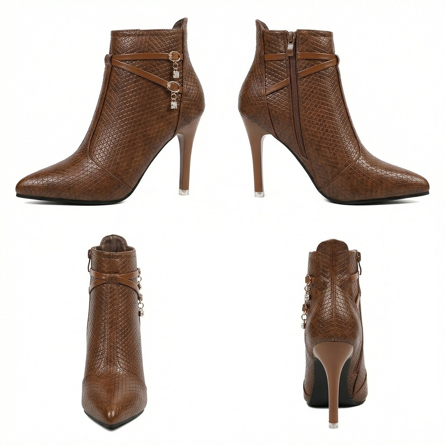 Damen Stiefeletten Spitze
