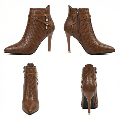 Damen Stiefeletten Spitze