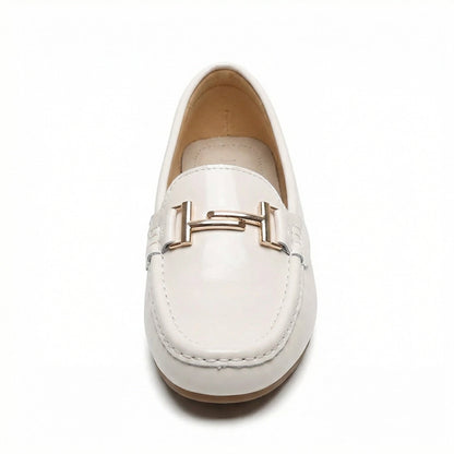Damen Leder Arbeitsflats Schuhe
