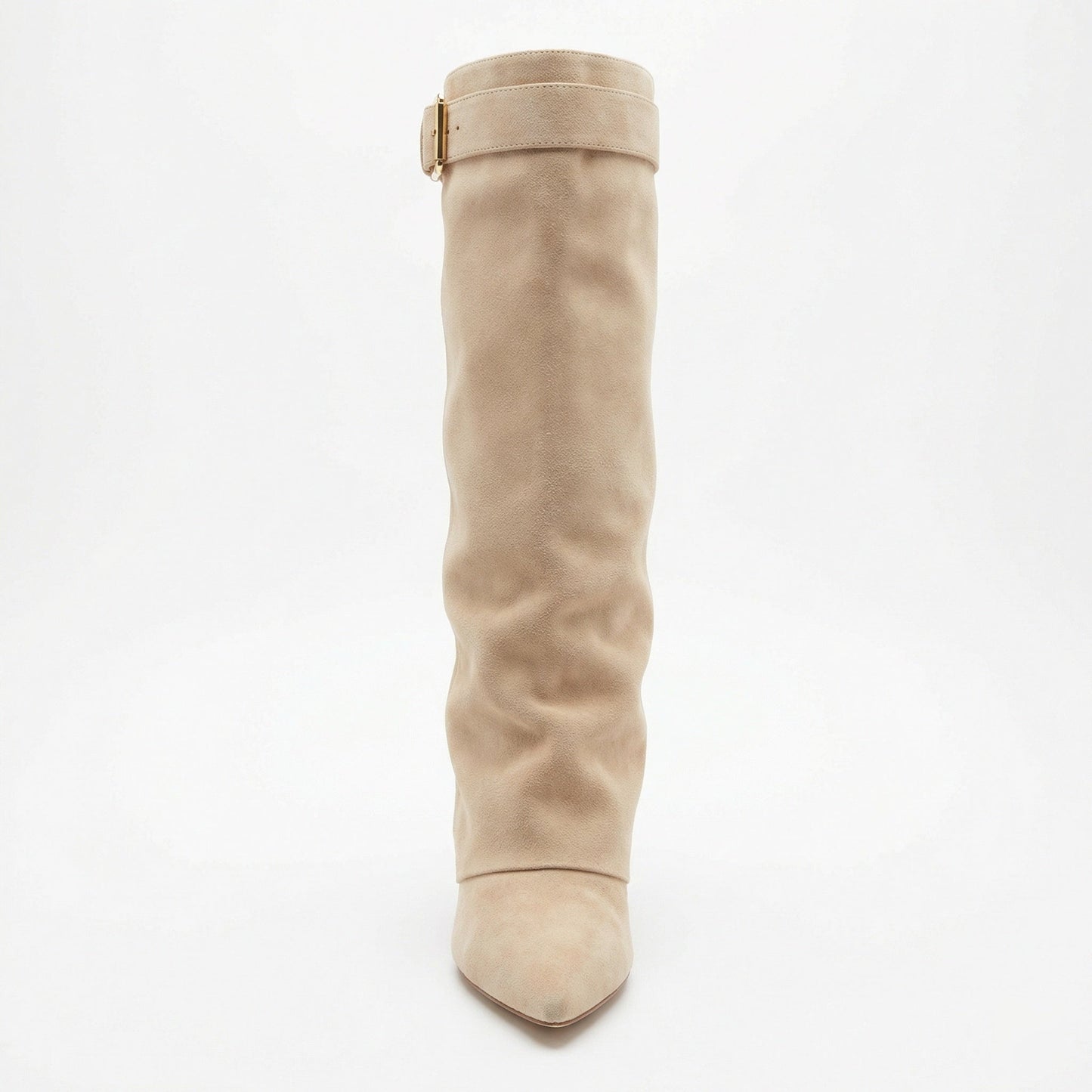 Damen Stiefel Wildleder Braun Heidi Stil