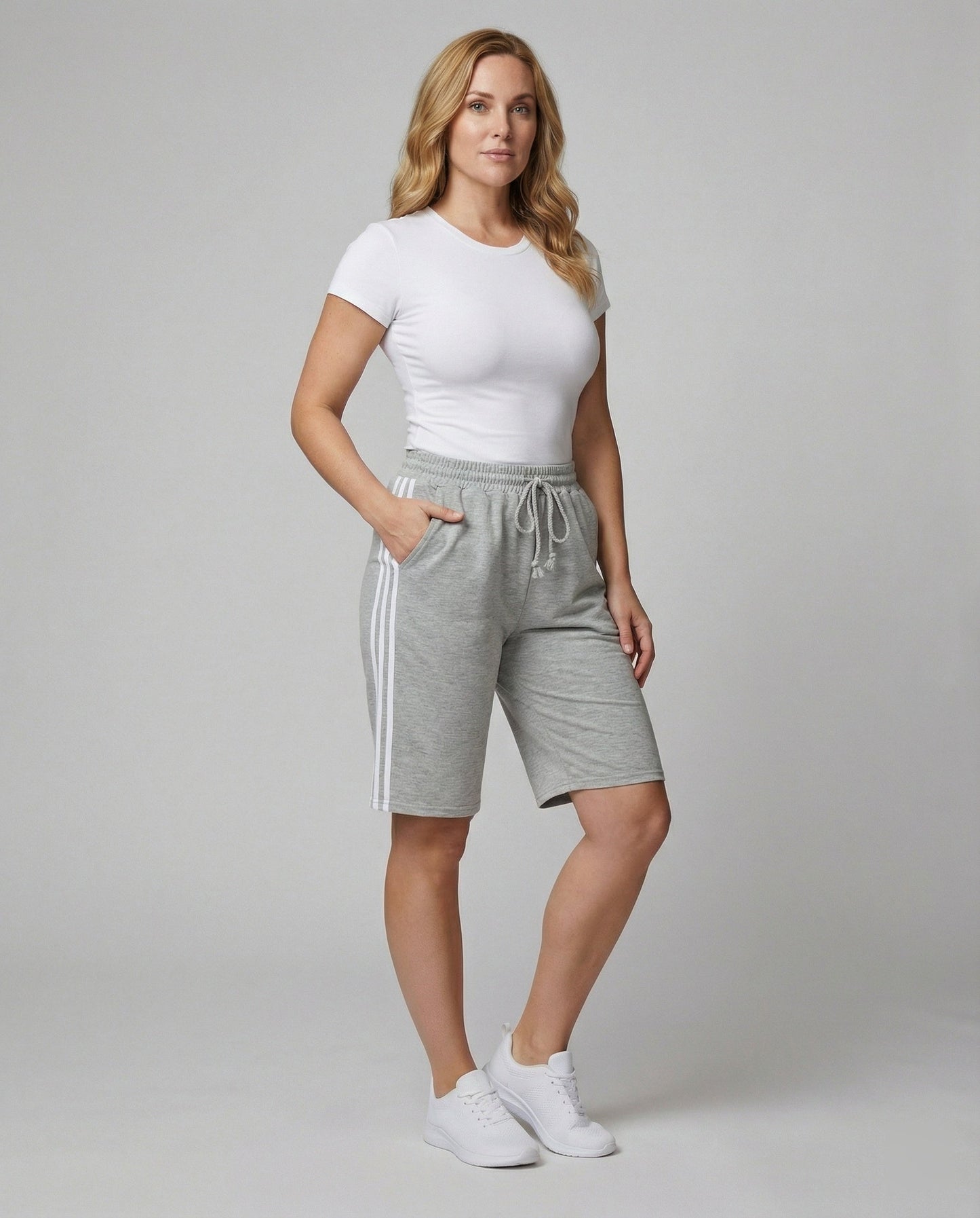 Damen Jogginghose Sportlich Streifen