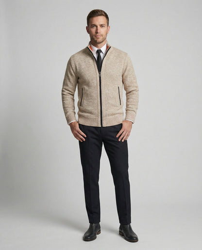 Herren Steppjacke Elegante Reißverschluss