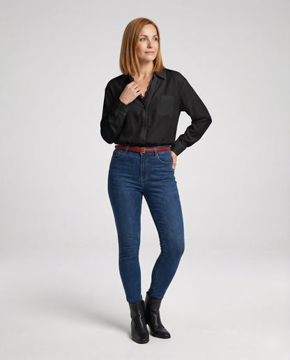 Damen Spitzenbluse Elegant