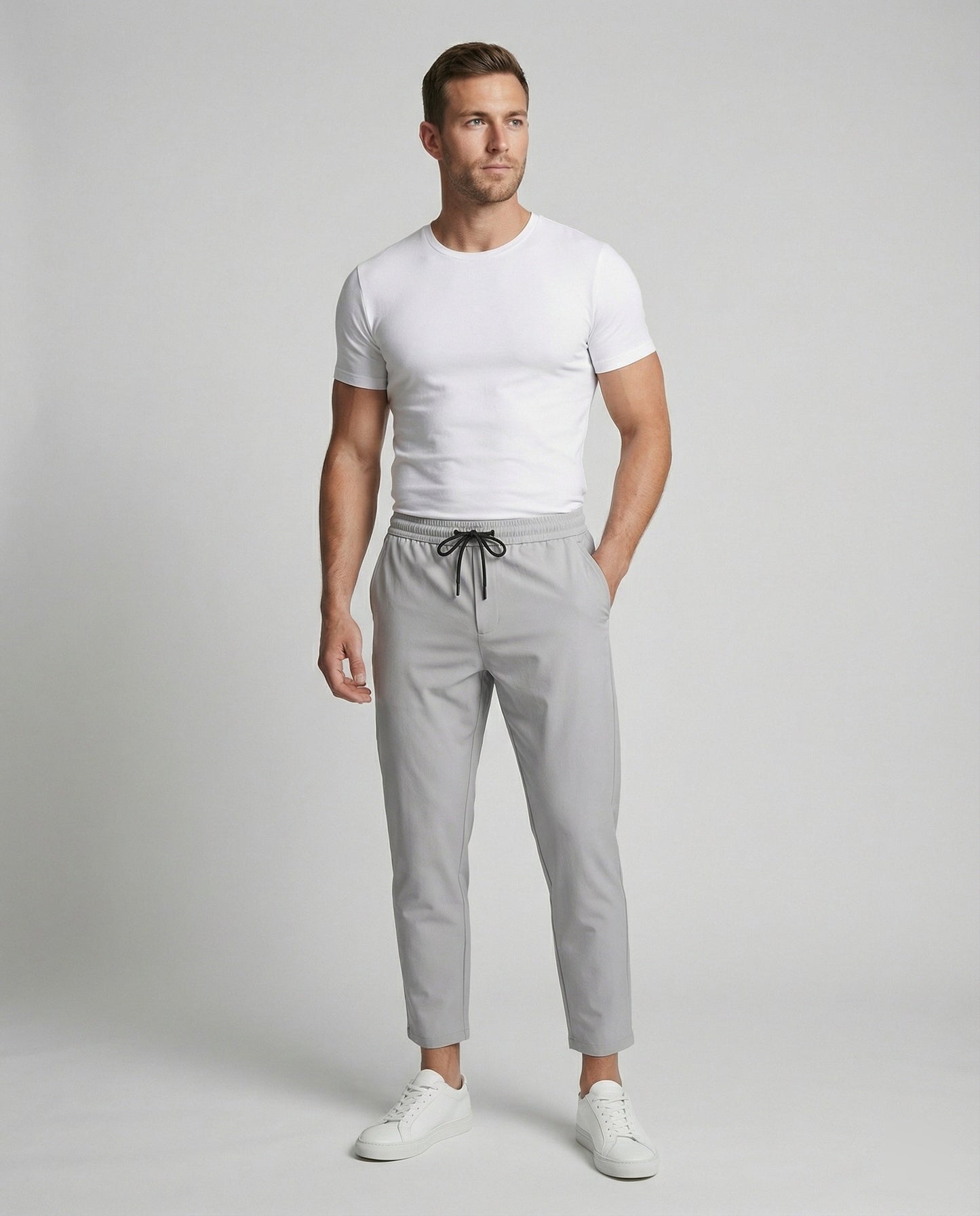Herrenhose Leicht Bequem Verstellbarer Bund Seiten-Taschen
