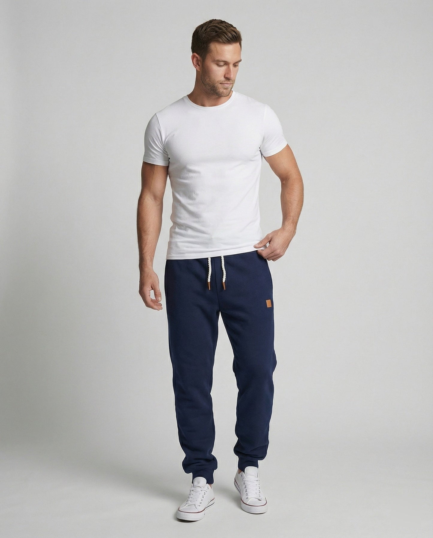 Herren Jogginghose Stretch Bequem Schwarz - Norvielle