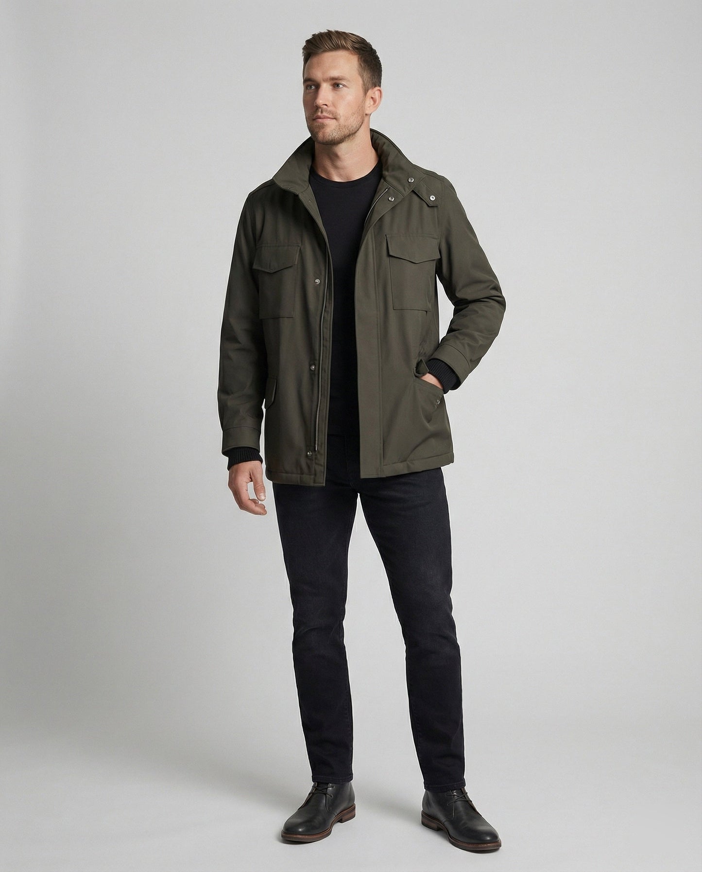 Herren Outdoor-Jacke Warm Wasserdicht Hohlkragen