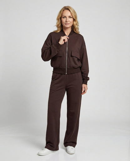 Damen Zip Jacke Mit Taschen Lässig Casual - Norvielle