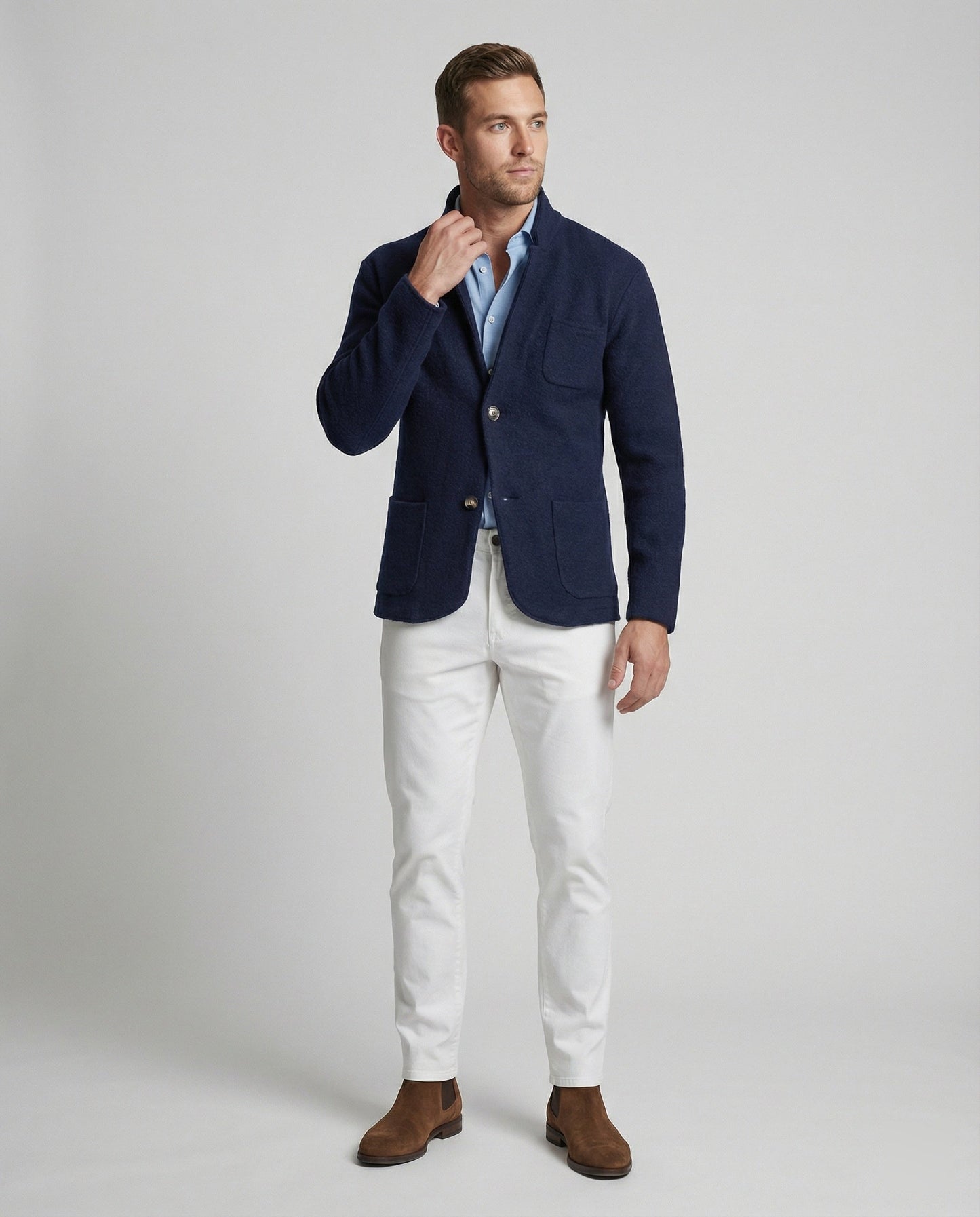 Herren Strickjacke Slim Fit Elegantes Design