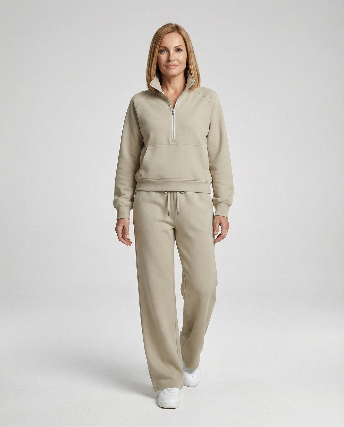 Damen Jogginganzug Hochkragen Sportlich Warm - Norvielle