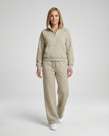 Damen Jogginganzug Hochkragen Sportlich Warm - Norvielle