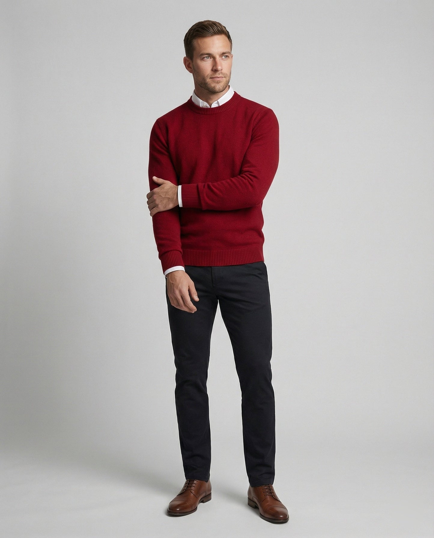 Herren Pullover Cashmere Weich Schwarz - Norvielle