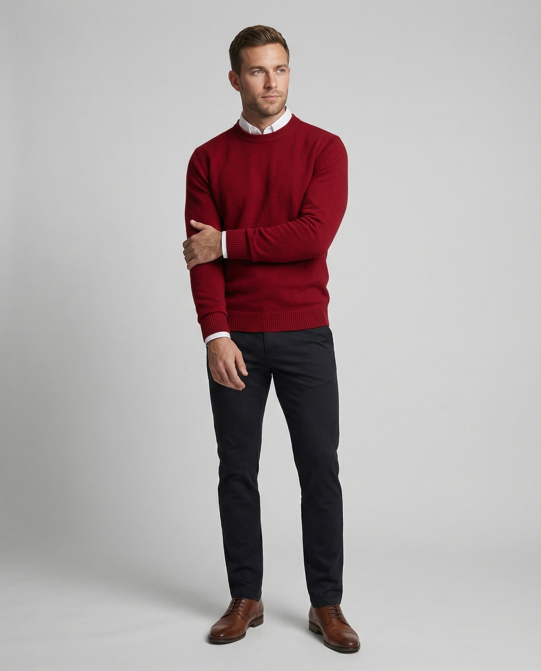 Herren Pullover Cashmere Weich Schwarz - Norvielle