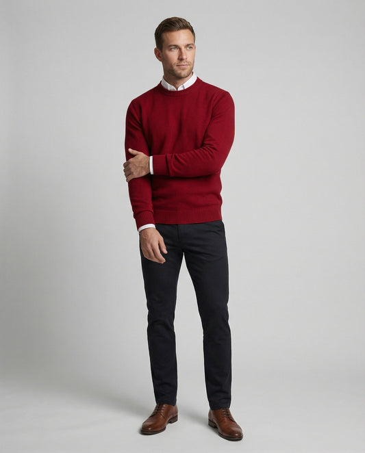 Herren Pullover Cashmere Weich Schwarz - Norvielle