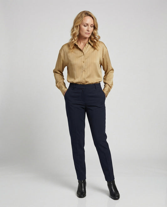 Damen Bluse Streifenmuster Elegantes Oberteil - Norvielle