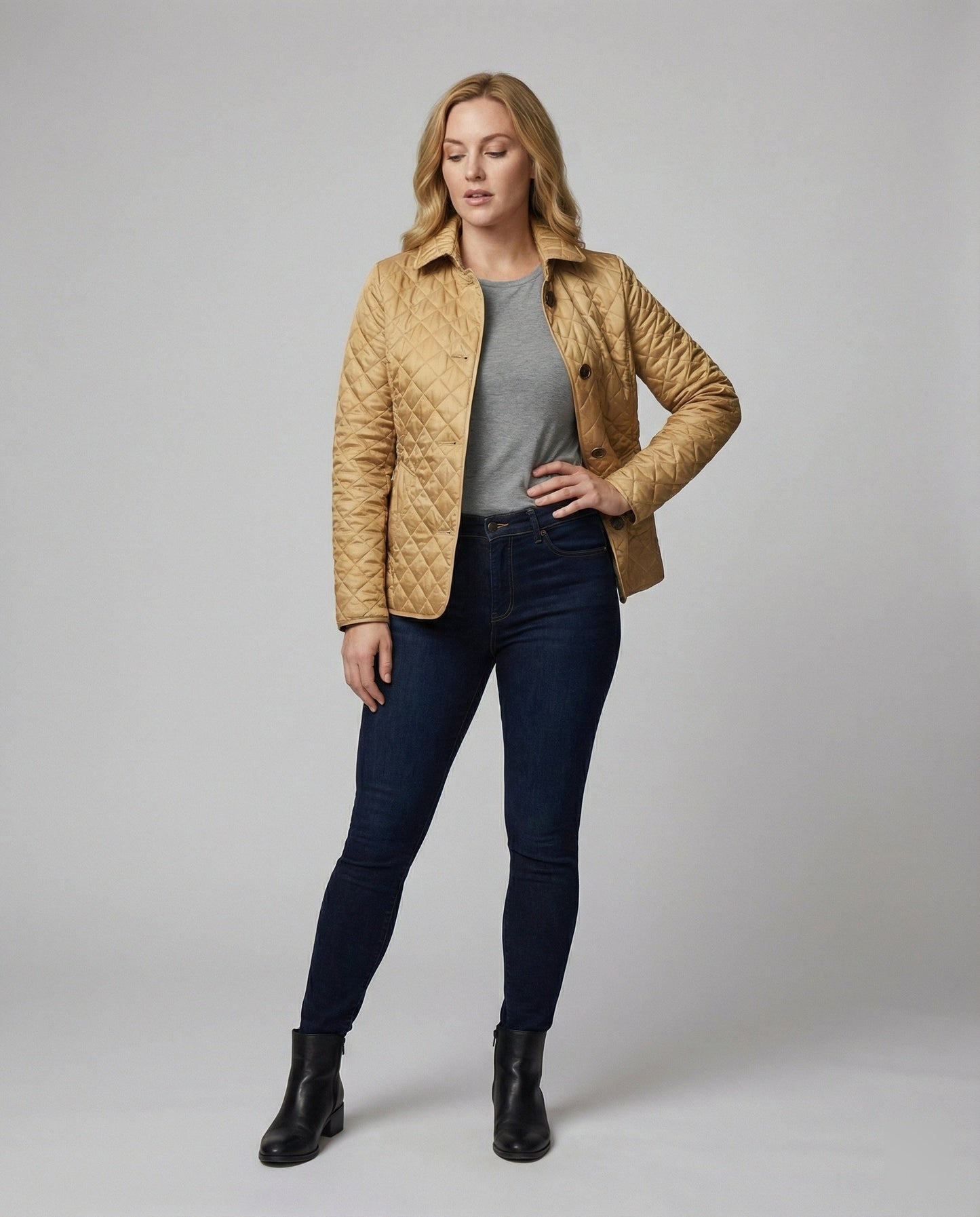 Damen Taillierte Jacke Warm Modern