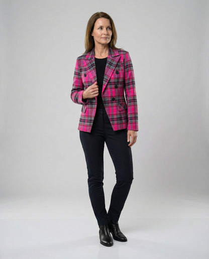 Damen Blazer Karierter Business Stil