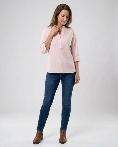 Damen Bluse Stehkragen Modern Eleganz