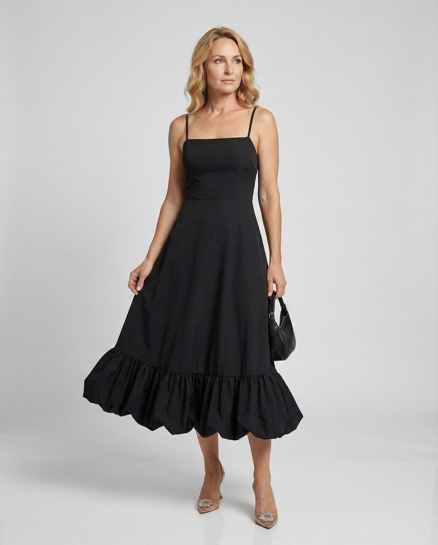 Damen Maxikleid Dünne Träger Sommerkleid - Norvielle