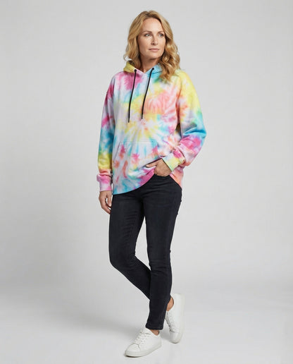 Damen Hoodie Farbenfroh Batik Design