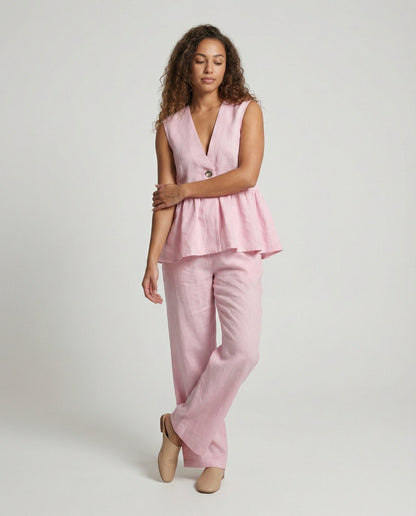 Damen Leinenhosenanzug Moderner Businesslook