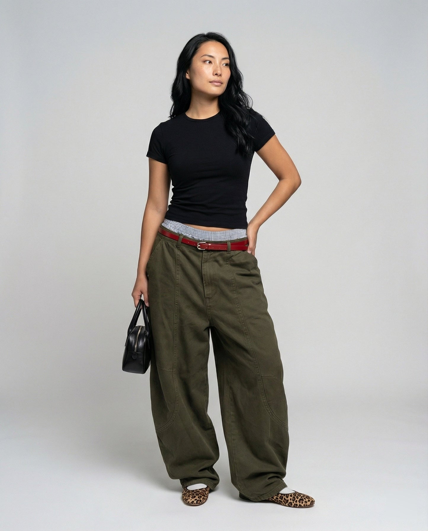 Damen Stoffhose Bequem Weite