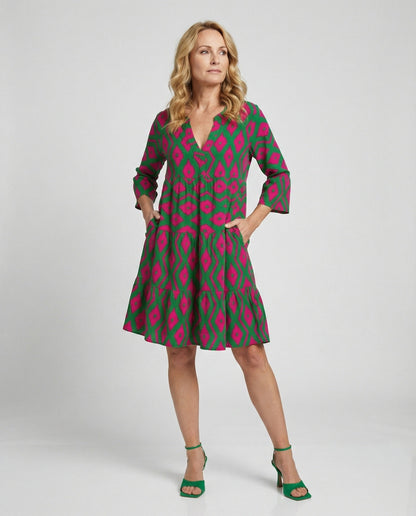 Damen Sommerkleid Leicht Blumenprint - Norvielle