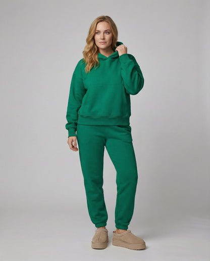 Damen Laufoutfit Kapuzenpullover Hose Set Sportlich - Norvielle