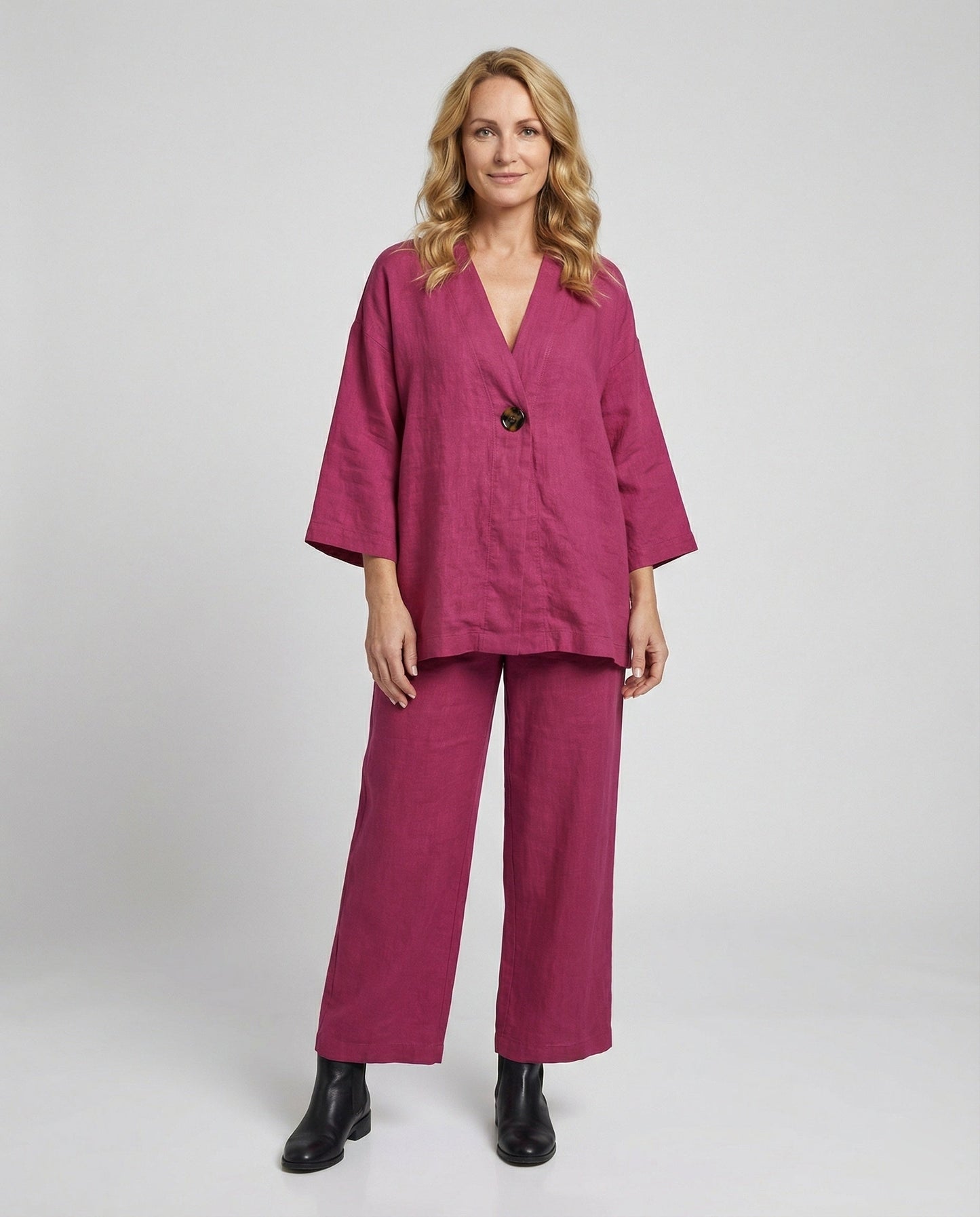 Damen Oversized Bluse Set Zweiteiler Modern - Norvielle