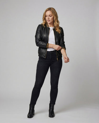 Damen Langarmjacke Geoprint Trendig