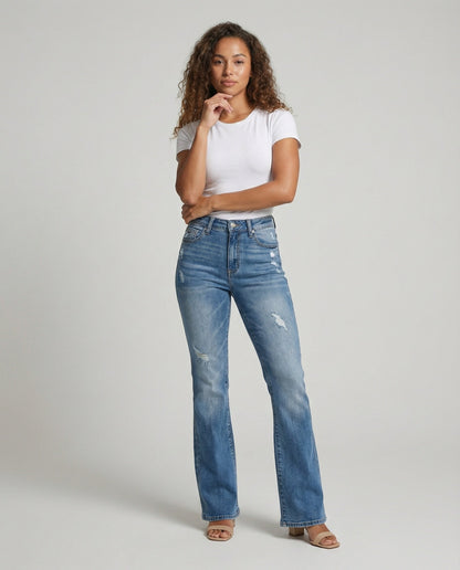 Damen Highwaist Jeans Vintage Bootcut