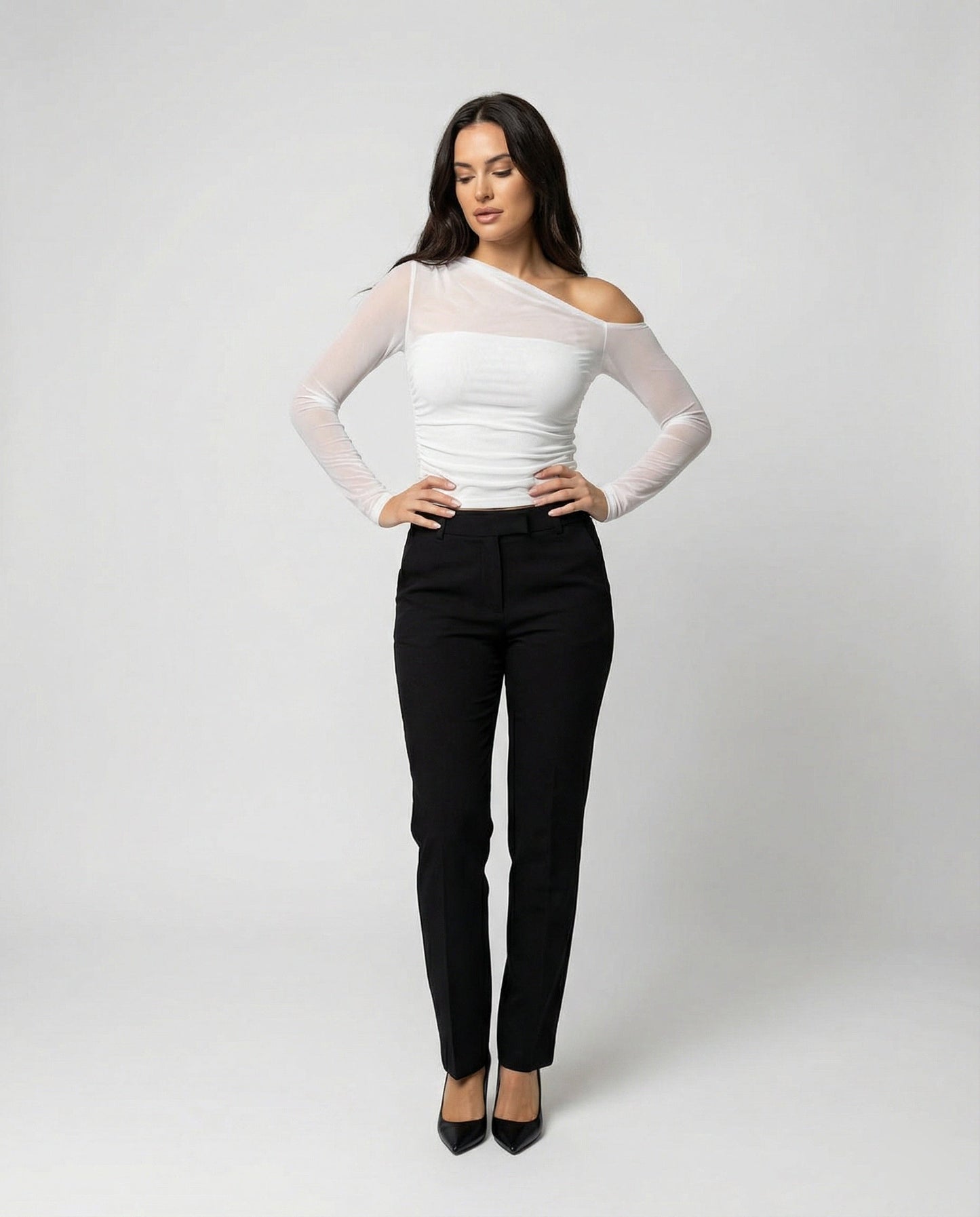 Damen Schulterfreies Asymmetrisch Elegant