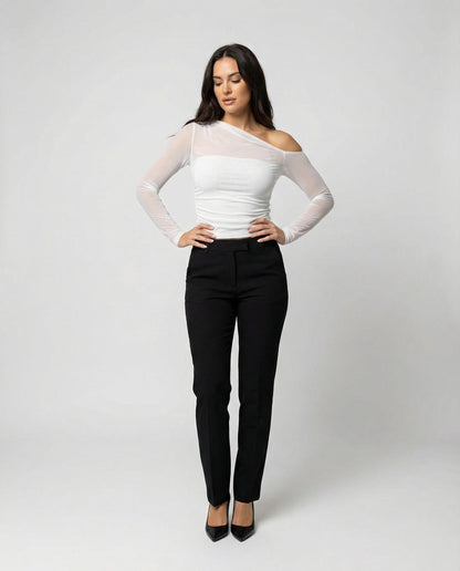 Damen Schulterfreies Asymmetrisch Elegant