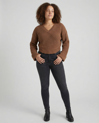 Damen Pullover V-Ausschnitt Modern - Norvielle