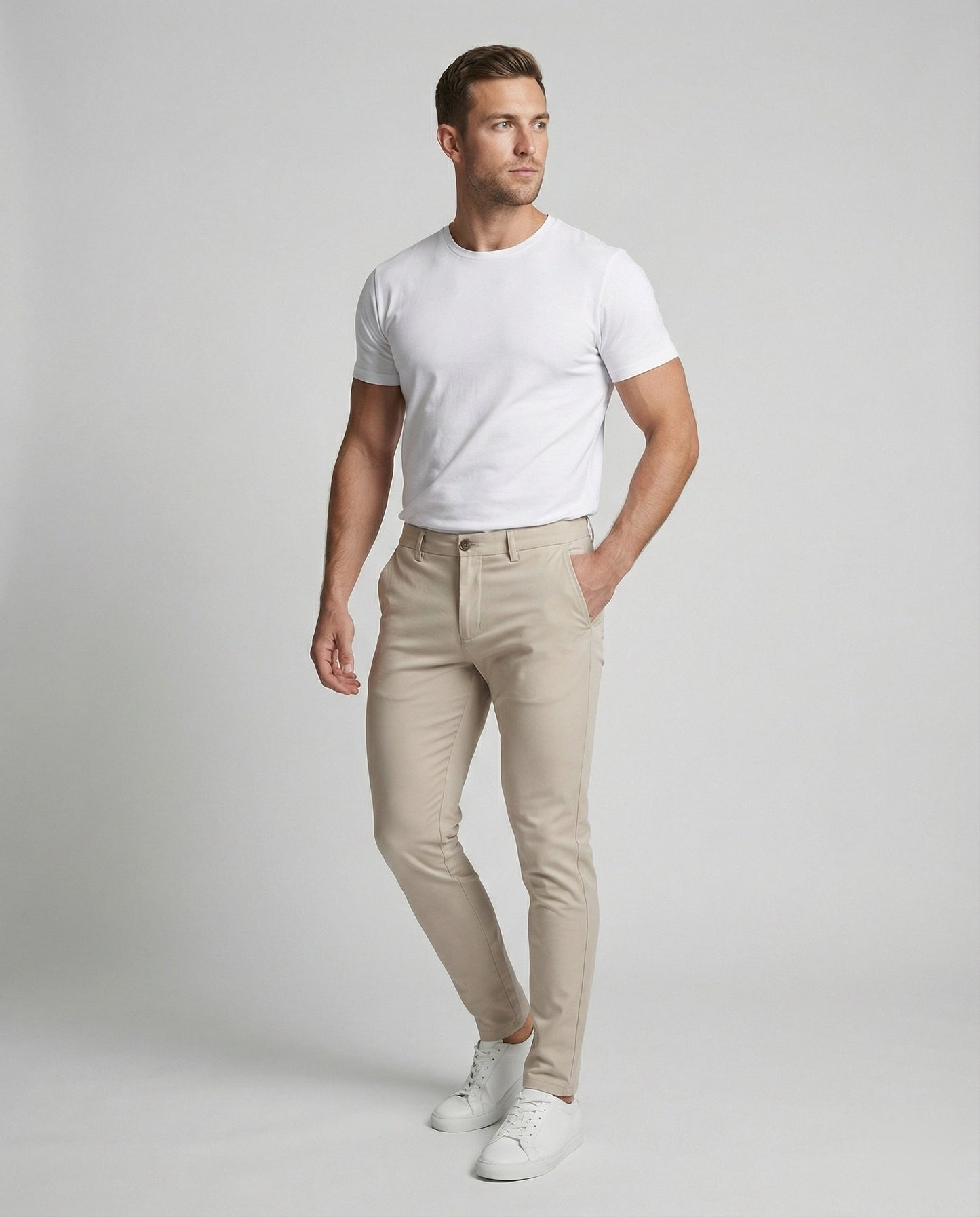 Herren Slim-Fit Jeanshose Elastisch Stretch