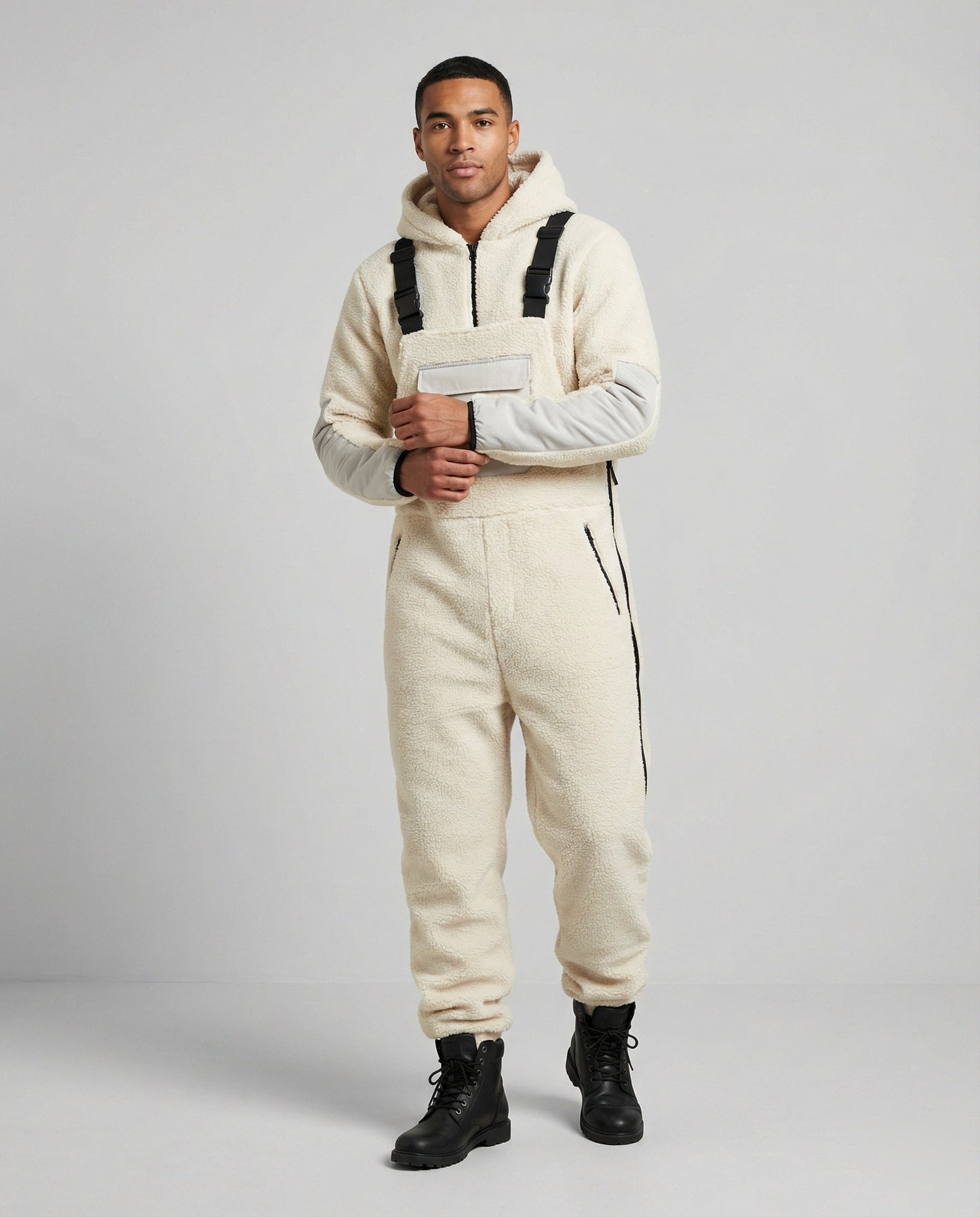 Herren Steppoverall Bequem Mit Verstellbarer Kapuze