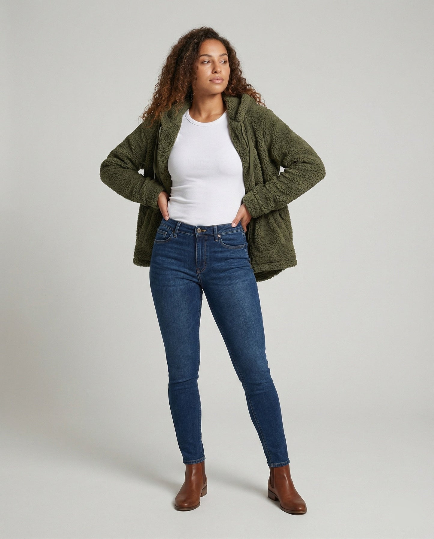 Damen Winterjacke Kapuze Warm - Norvielle