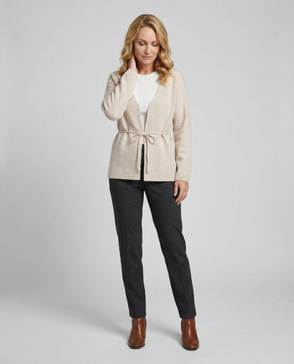 Damen Strickjacke Übergröße Mit Gürtel
