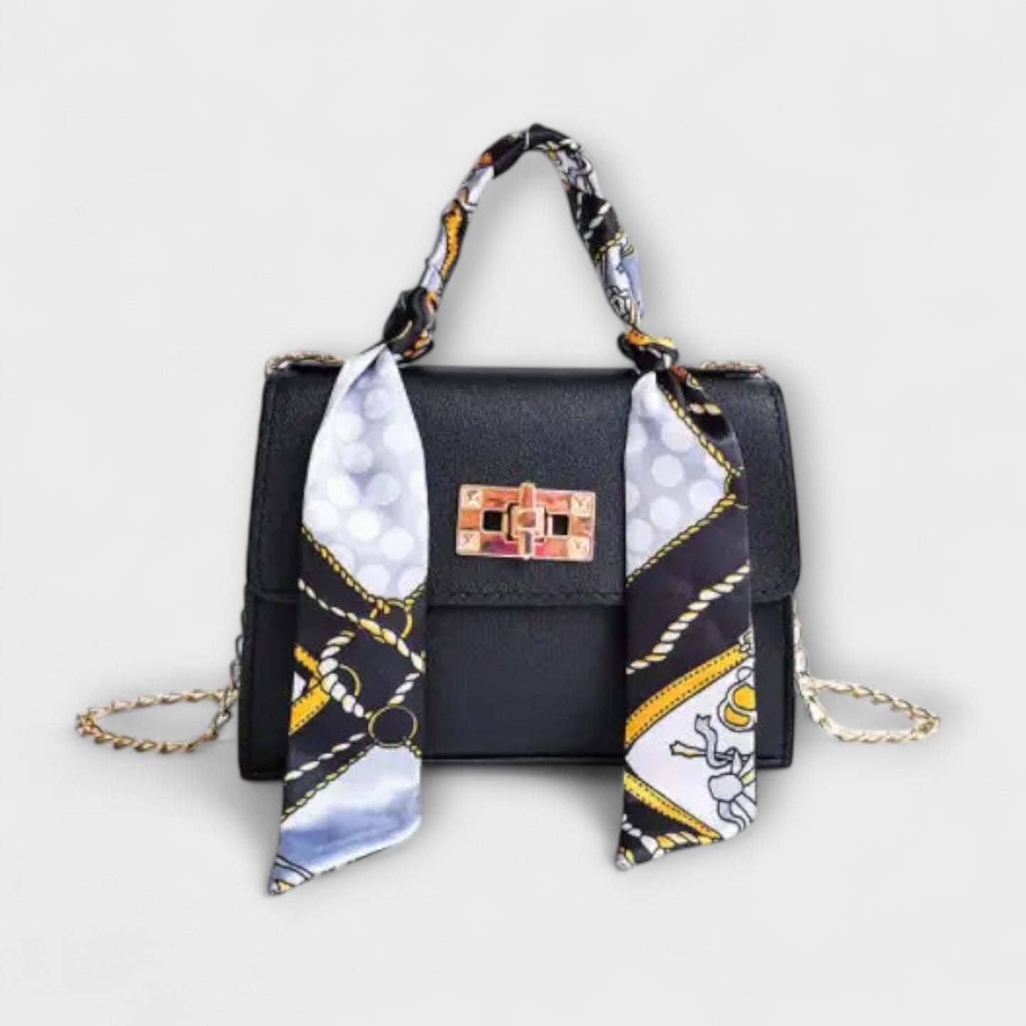 Damenhandtasche mit Ketten Schulterriemen Elegantes Design