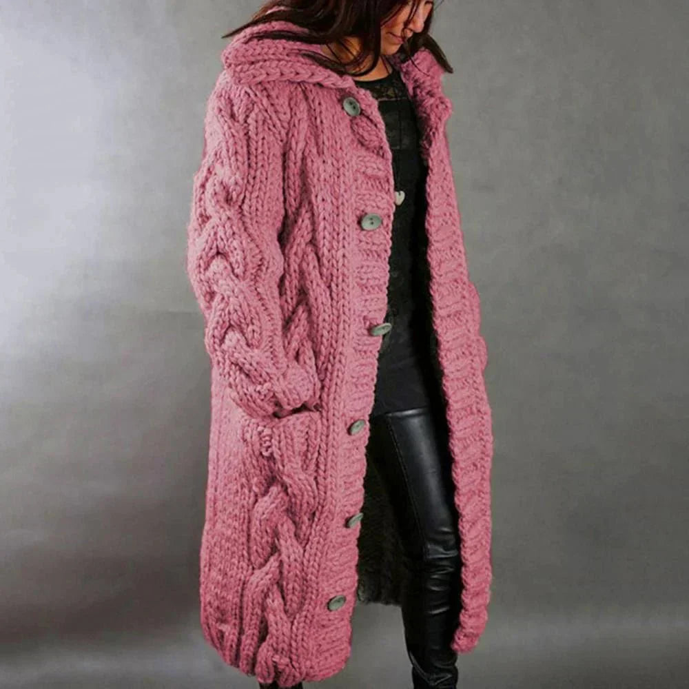 Damen Langarm-Strickcardigan Warm Winter