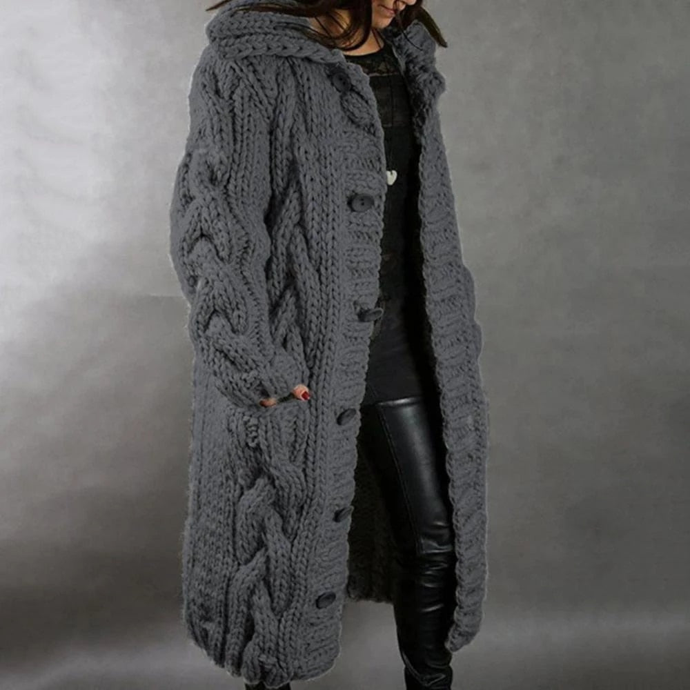 Damen Langarm-Strickcardigan Warm Winter