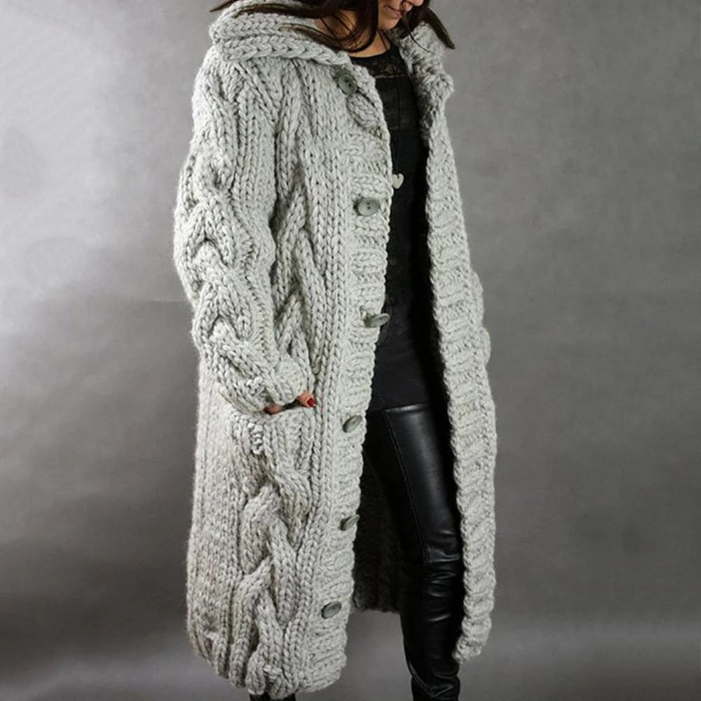Damen Langarm-Strickcardigan Warm Winter