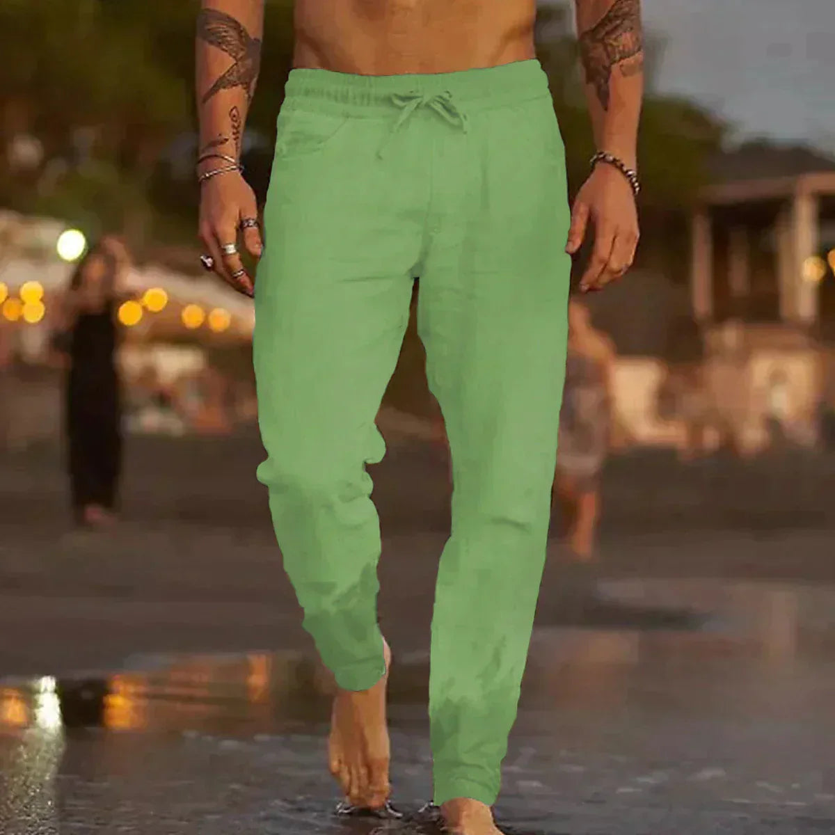 Herren Leinenhose Leicht Sommer