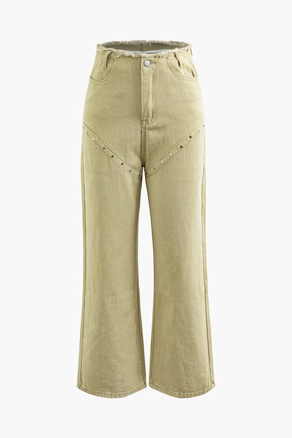 Damen Cordhose Weite Bein Trendy - Norvielle
