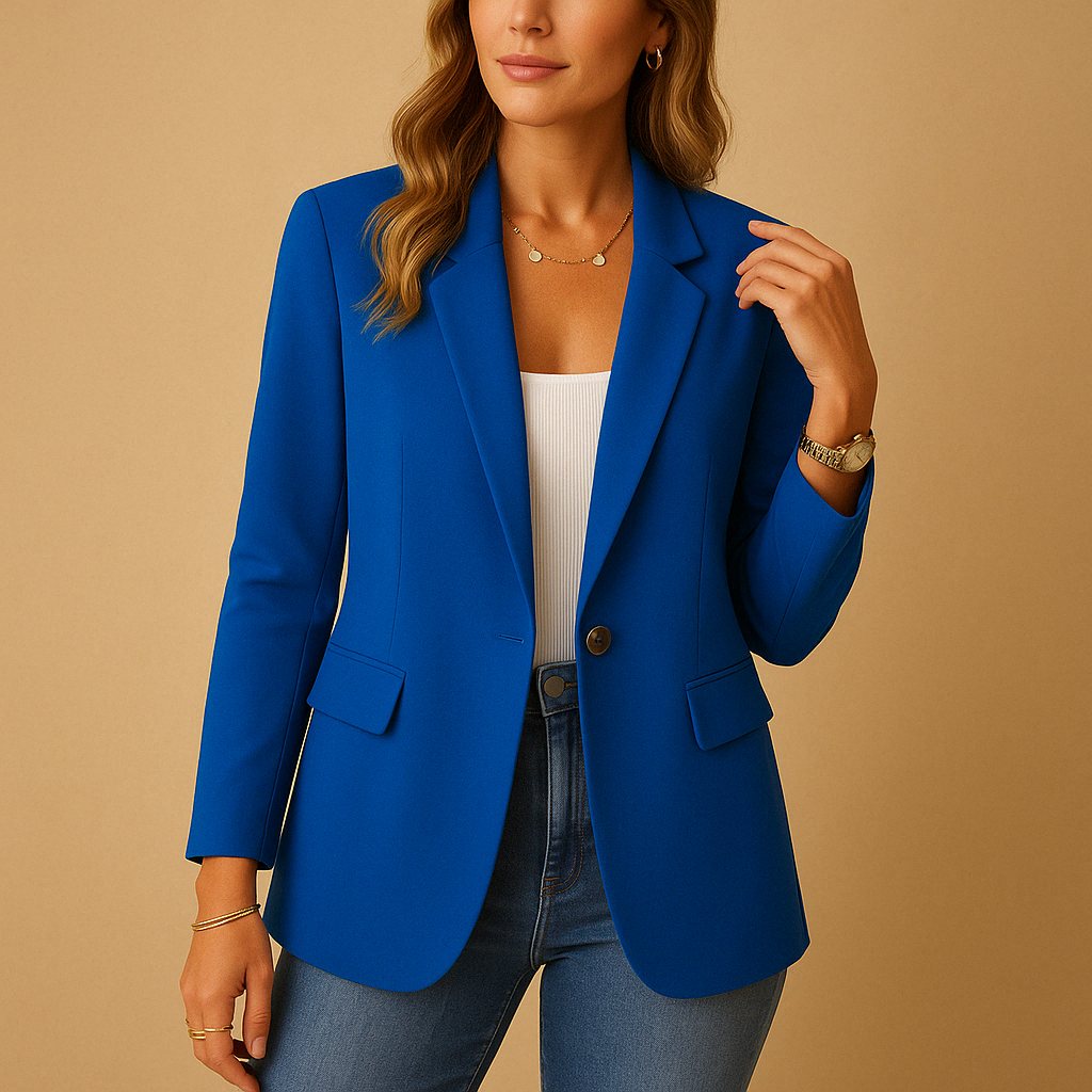 Damen Taillierte Slimfit Jacke Modern
